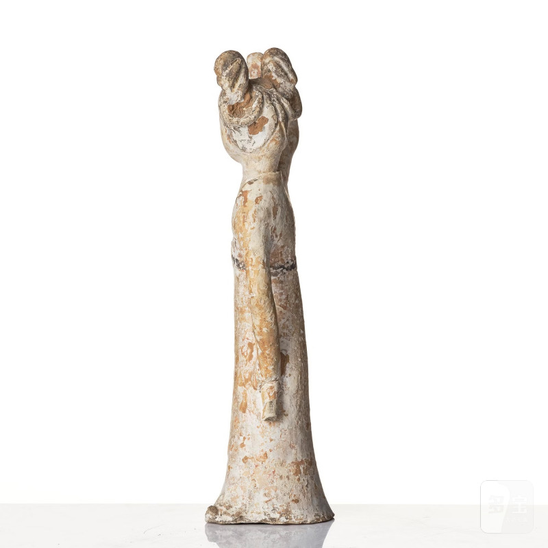 A painted pottery figure of a female dancer, - 图3